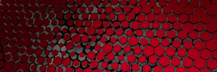 dark red hexagon background