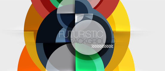 Fototapeta premium Geometric design abstract background - circles