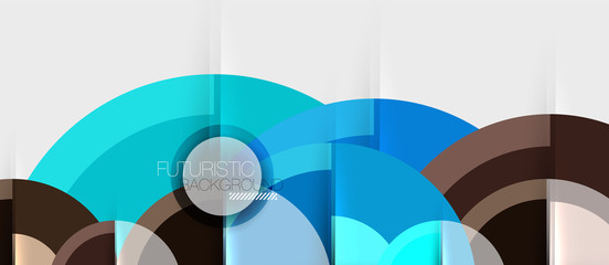 Fototapeta premium Geometric design abstract background - circles