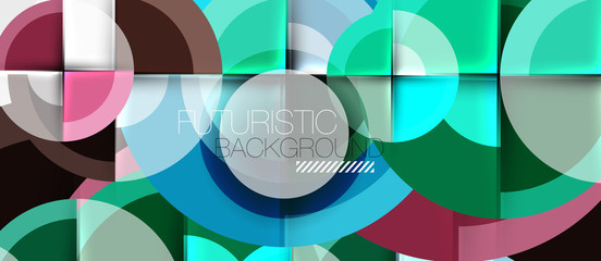 Geometric design abstract background - circles