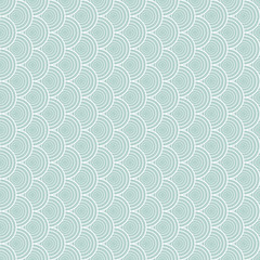Vector light-blue pattern with shell ornament. Seamless texture