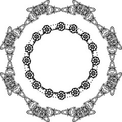 Vector illustration various greeting card with flower frame