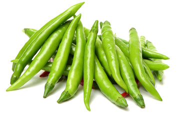 fresh chili on white background
