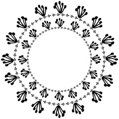 Vector illustration flower frame for greeting card