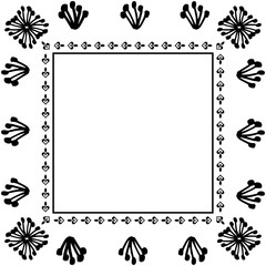 Vector illustration flower frame for greeting card