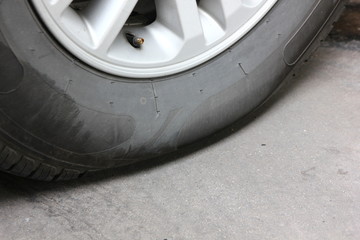 car wheel low air pressure.