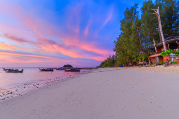 Naklejka premium Beautiful Tropical beach at sunrise beach , Koh Lipe island , Satun,Thailand