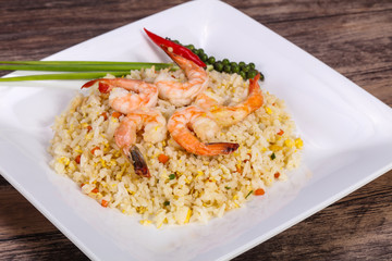 Thai style fried rice with prawn