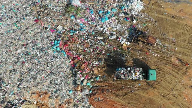 Plastic pollution crisis. Trash sent to Malaysia for recycling is instead dumped in a giant garbage mountain