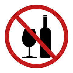 No alcohol sign vector. Vector EPS 10.