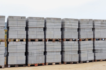 Warehouse cinder block and products from cement slurry for construction