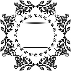 Vector illustration greeting card with decoration flower frame