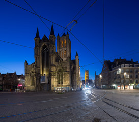 View of St Nicholas' Church in Ghent, Belgium