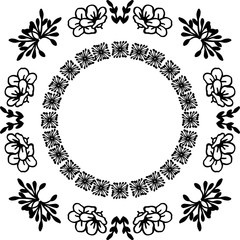 Vector illustration greeting card with design floral frame