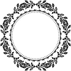 Vector illustration decoration flower frame with drawing beautiful