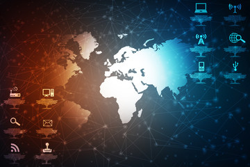  2d illustration technology background