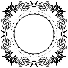 Vector illustration design poster with various pattern flower frame