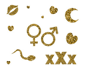 Set of icons for adults.