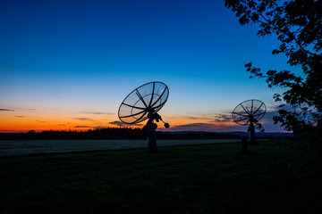 sunset at an abandoned radio station in Belgium