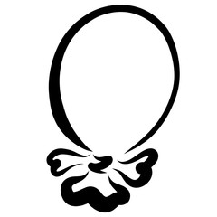 oval balloon with a bow of hearts