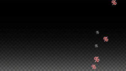 Luxury Vector Gold Percentage Sign Confetti on Transparent. Percent Sale Background. Business, Economics Print. Discount Illustration. Promotion Poster. Black Friday Banner. Special offer Template.