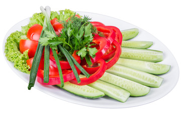 Vegetable appetizer on a plate