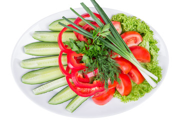 Vegetable appetizer on a plate