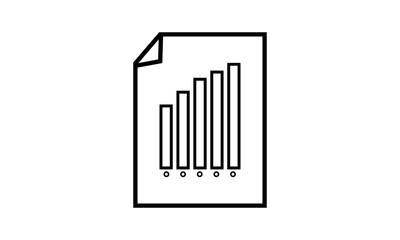 Document with chart icon - Vector 