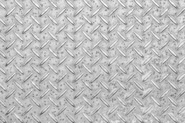 Silver diamond plate texture and background