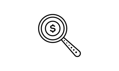 Investment analysis vector icon for financial concepts