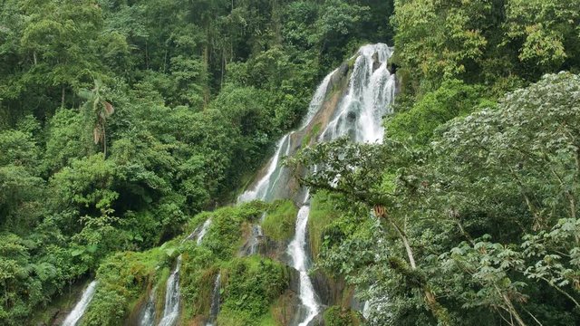 Beautiful Cascade Waterfalls near the Santa Rosa Thermal Waters, Antioquia, Colombia.
