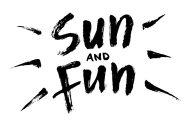 Summer brush lettering composition.