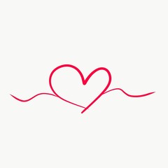 Hand drawn Love hearts concept. illustration of wedding love. Love icon isolated on white background. valentine sign symbol. 