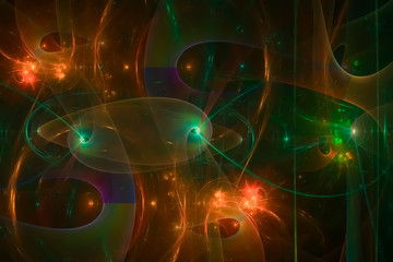 abstract digital fractal fantasy design