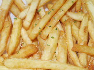 French Fries Potato Cooking Deep Fried in Hot Oil