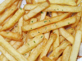 French Fries Potato Cooking Deep Fried in Hot Oil