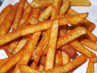 French Fries Potato Cooking Deep Fried in Hot Oil