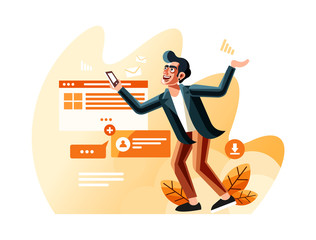 Internet users vector illustration