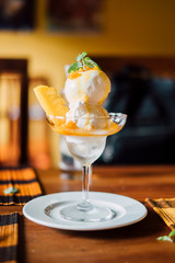 pineapple and ice cream