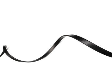 Black power cable socket isolated on white background -