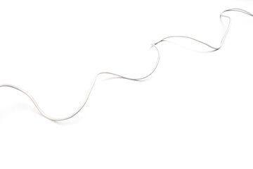 white power cable socket isolated on white background