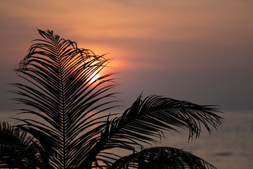 Beautiful sunset on Koh Chang island.