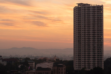 Morning landscape in Pattaya, dawn.