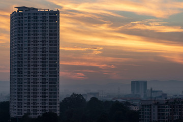 Fototapeta premium Morning landscape in Pattaya, dawn.