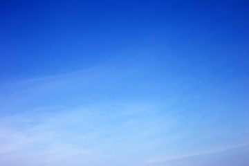 Obraz premium blue sky with white, soft clouds