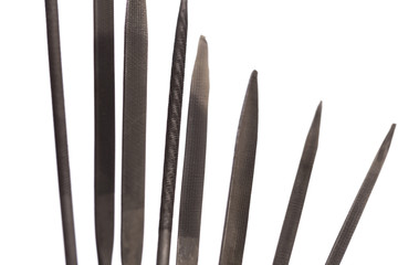 Needle files - working tool on a white background. Place for text