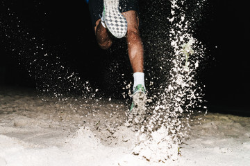 Cropped photo of a handsome strong african sports man