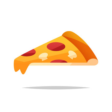 recommend clip art: Slice of pizza vector isolated illustration
