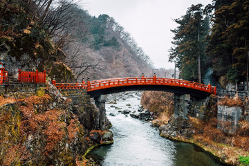 heritage red bridge in Japan - Powered by Adobe
