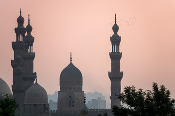 The two mosques Al-Rifa'i and Sultan Hassan in Cairo Egypt